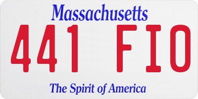 MA license plate 441FI0