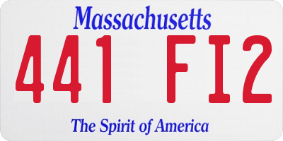 MA license plate 441FI2