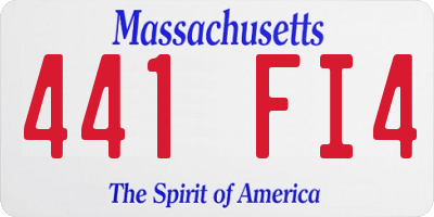 MA license plate 441FI4