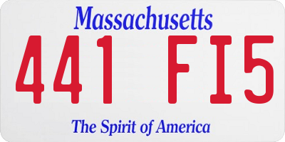 MA license plate 441FI5