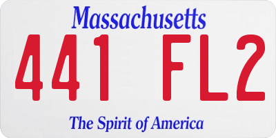 MA license plate 441FL2