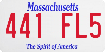 MA license plate 441FL5