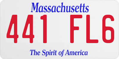 MA license plate 441FL6