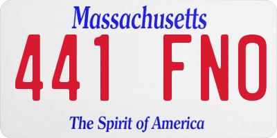 MA license plate 441FN0