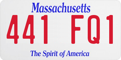 MA license plate 441FQ1