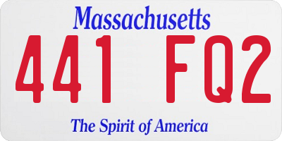 MA license plate 441FQ2