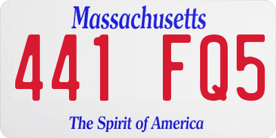 MA license plate 441FQ5