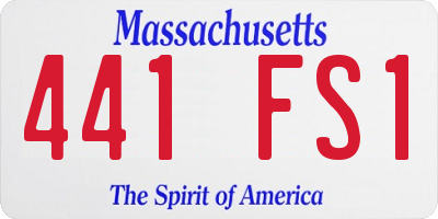 MA license plate 441FS1