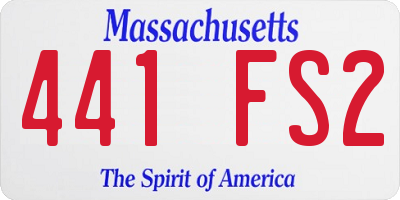 MA license plate 441FS2