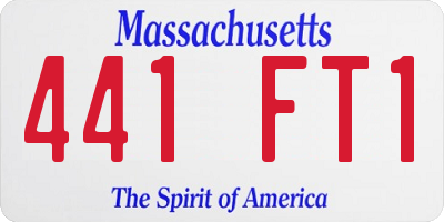 MA license plate 441FT1