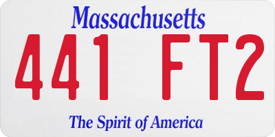 MA license plate 441FT2