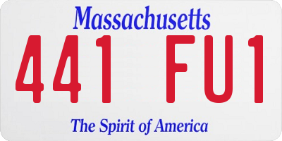 MA license plate 441FU1