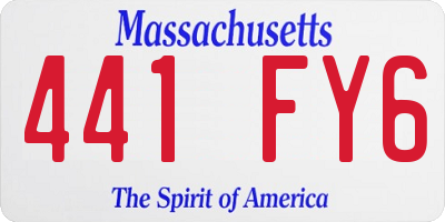 MA license plate 441FY6