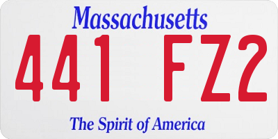 MA license plate 441FZ2