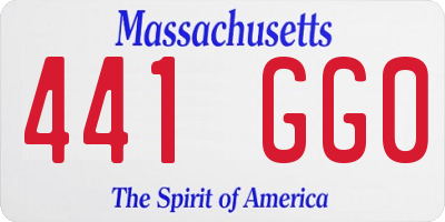 MA license plate 441GG0