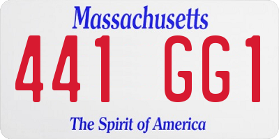 MA license plate 441GG1
