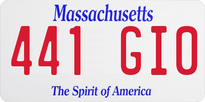 MA license plate 441GI0