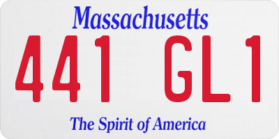 MA license plate 441GL1