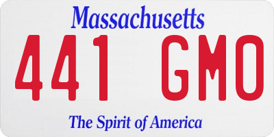 MA license plate 441GM0