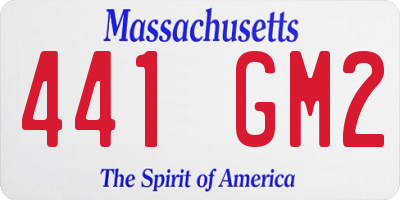 MA license plate 441GM2