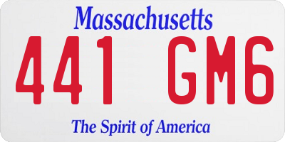 MA license plate 441GM6