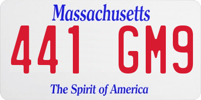MA license plate 441GM9