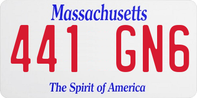 MA license plate 441GN6
