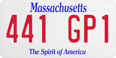 MA license plate 441GP1