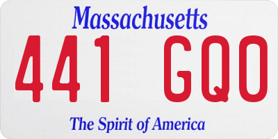 MA license plate 441GQ0