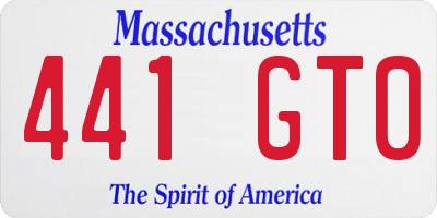 MA license plate 441GT0