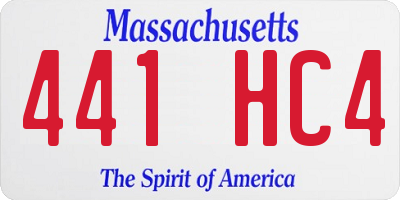 MA license plate 441HC4