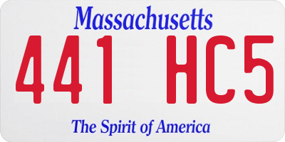 MA license plate 441HC5