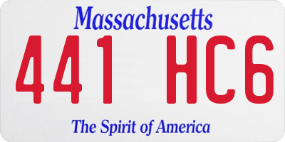 MA license plate 441HC6