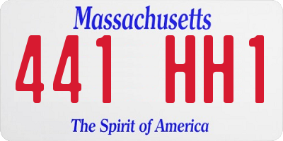 MA license plate 441HH1