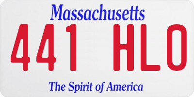 MA license plate 441HL0