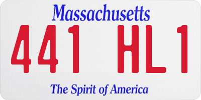 MA license plate 441HL1