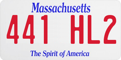 MA license plate 441HL2