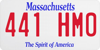 MA license plate 441HM0