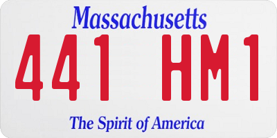 MA license plate 441HM1