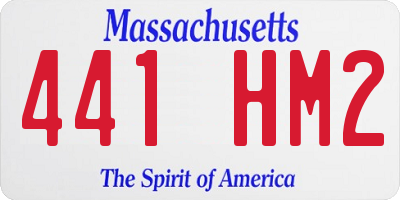 MA license plate 441HM2