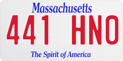 MA license plate 441HN0