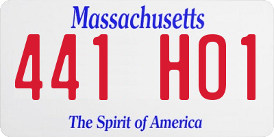 MA license plate 441HO1