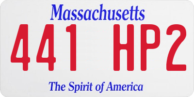 MA license plate 441HP2