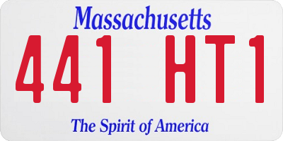 MA license plate 441HT1