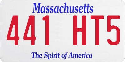 MA license plate 441HT5