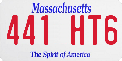 MA license plate 441HT6