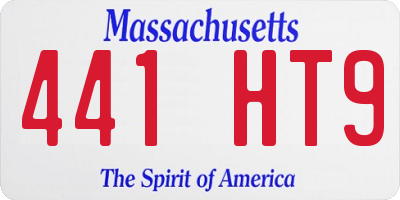 MA license plate 441HT9