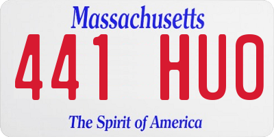 MA license plate 441HU0