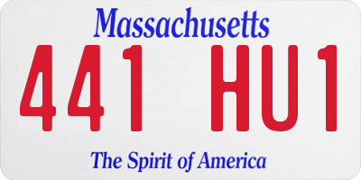 MA license plate 441HU1