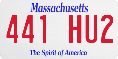 MA license plate 441HU2